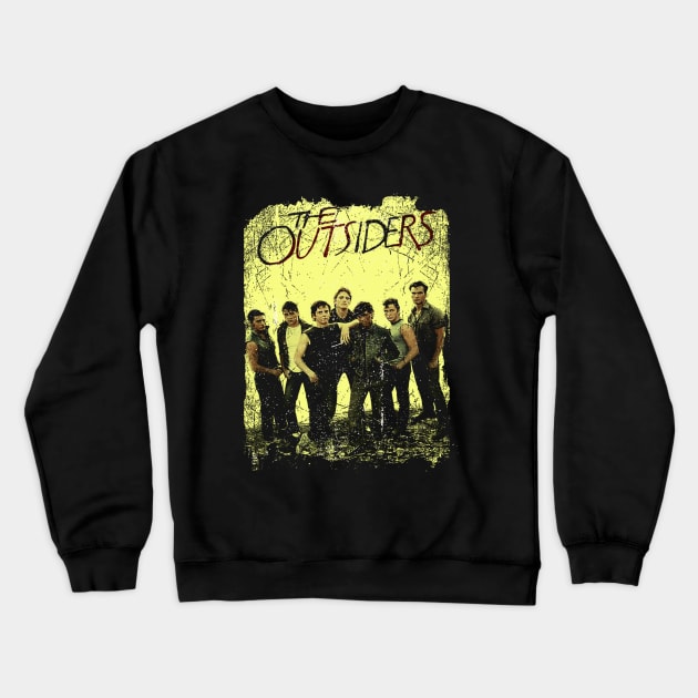 Greasers Unite Embrace the Rebel Spirit and Fight for Survival of Outsiders' Characters Crewneck Sweatshirt by Amir Dorsman Tribal